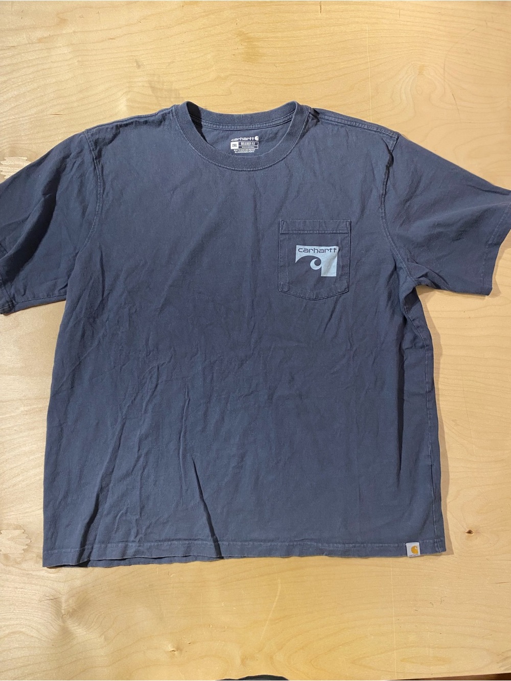 Carhartt Men's Short-Sleeve Pocket T-Shirt — Slate Blue 2XL (Y)